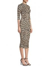 ALICE + OLIVIA - DELORA LEOPARD BODYCON DRESS at Saks Fifth Avenue